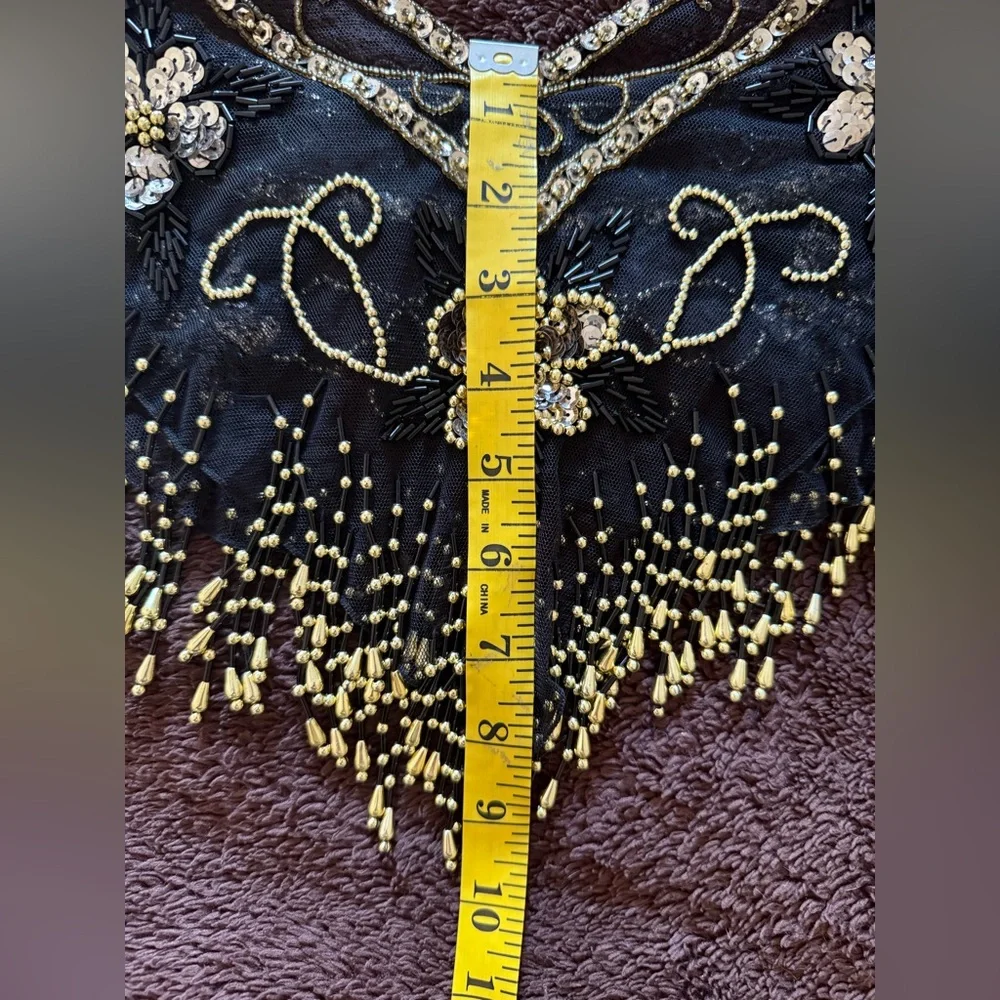 Vintage Beaded Mesh Capelet / Shawl Collar - Picture 14 of 15
